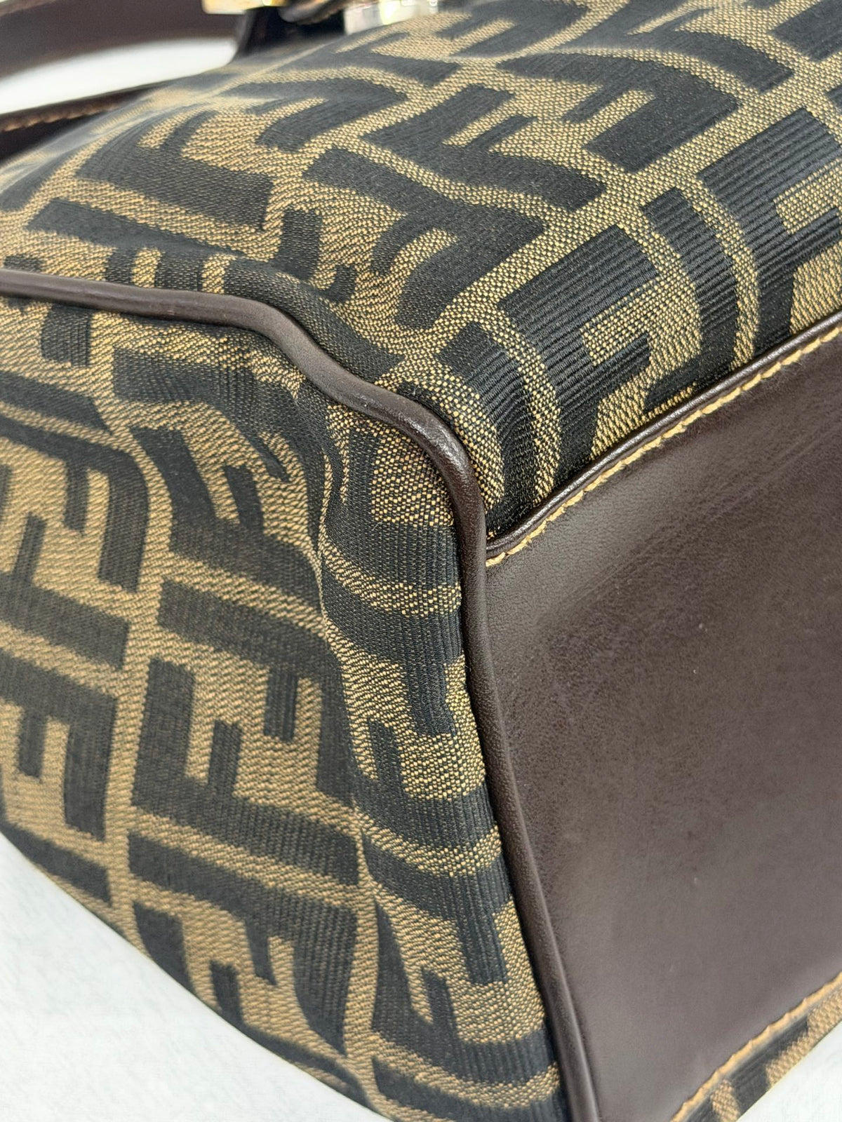 Fendi Vintage Zucca Canvas Flap Shoulder Bag