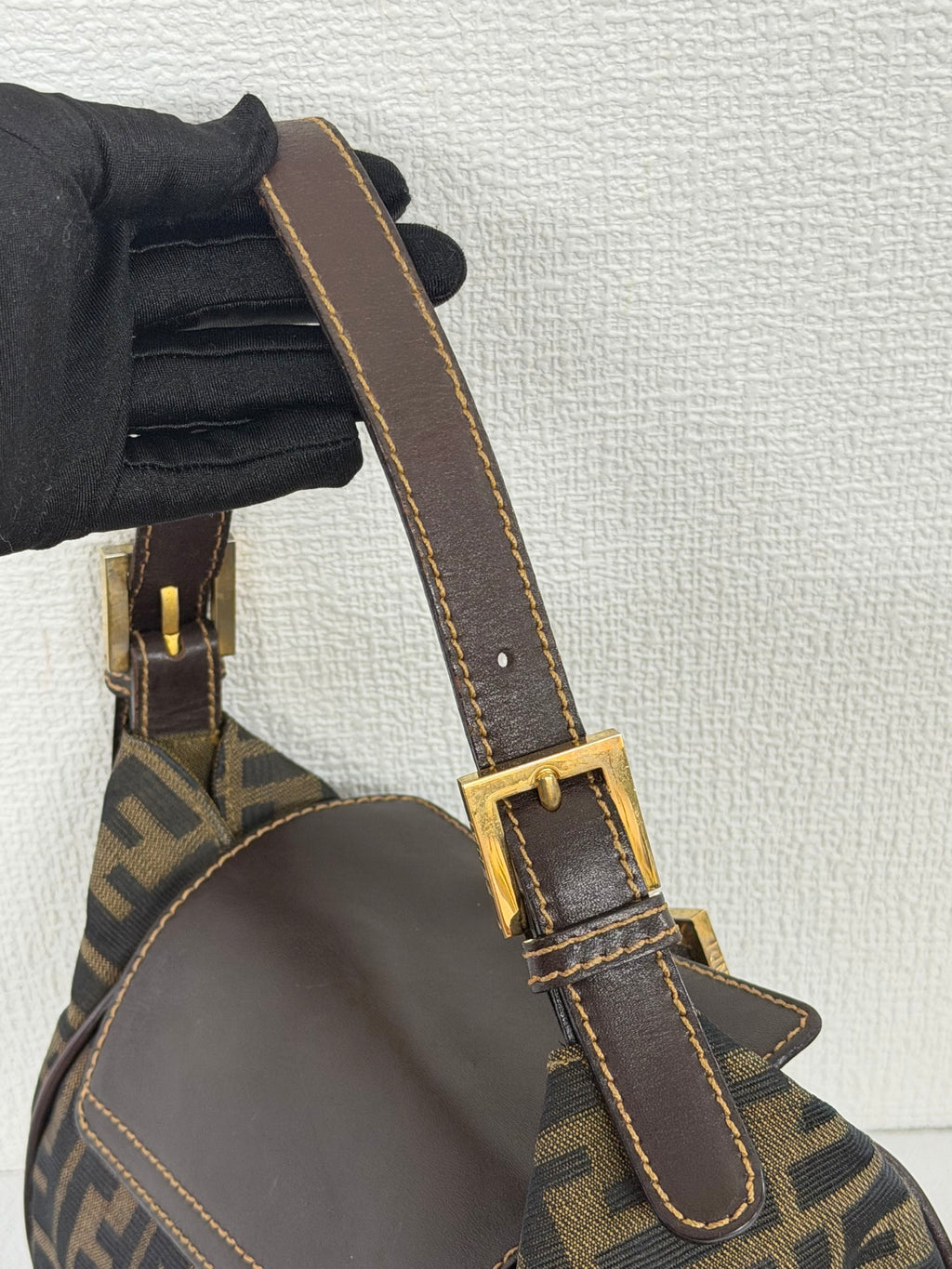 Fendi Vintage Zucca Canvas Flap Shoulder Bag