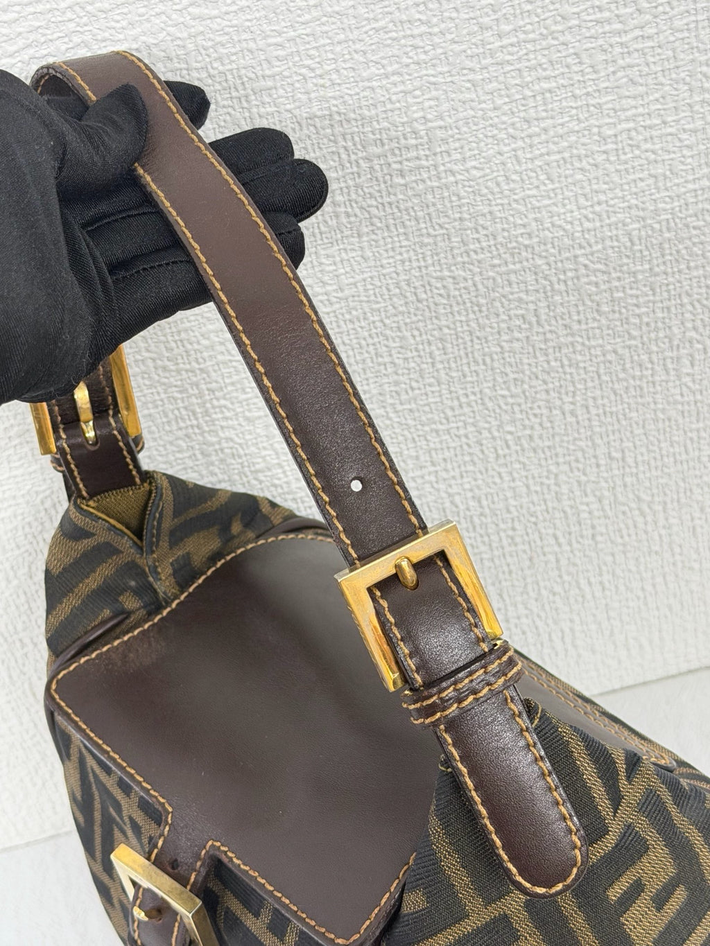 Fendi Vintage Zucca Canvas Flap Shoulder Bag