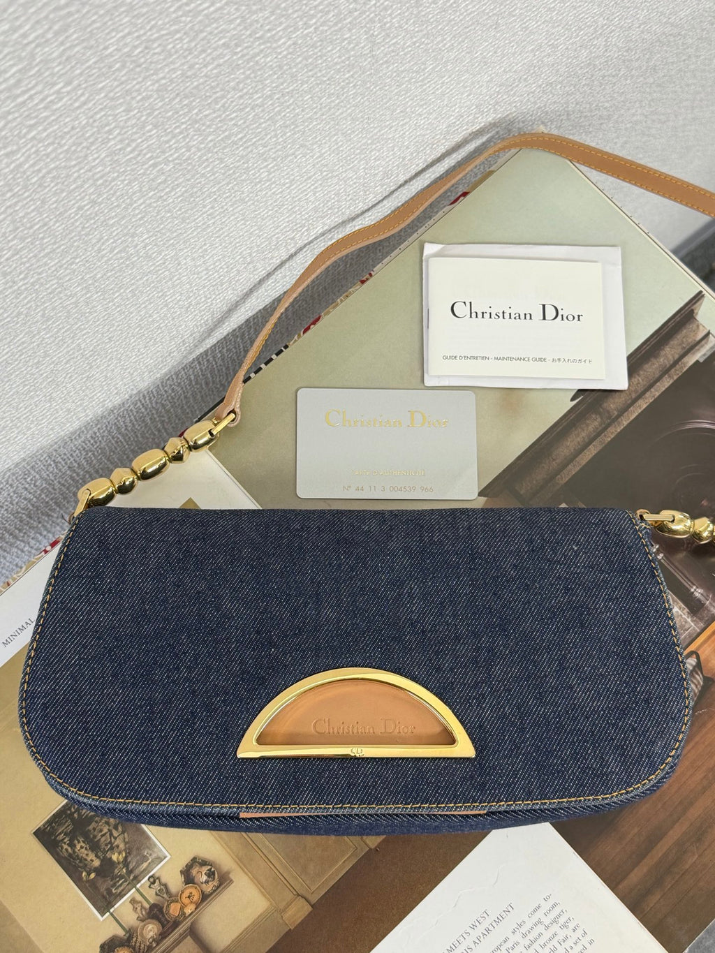 Christian Dior Vintage Denim Malice Shoulder Bag