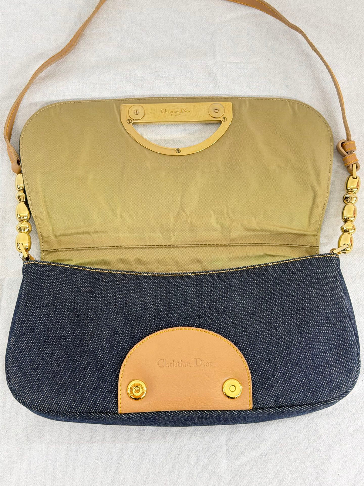 Christian Dior Vintage Denim Malice Shoulder Bag