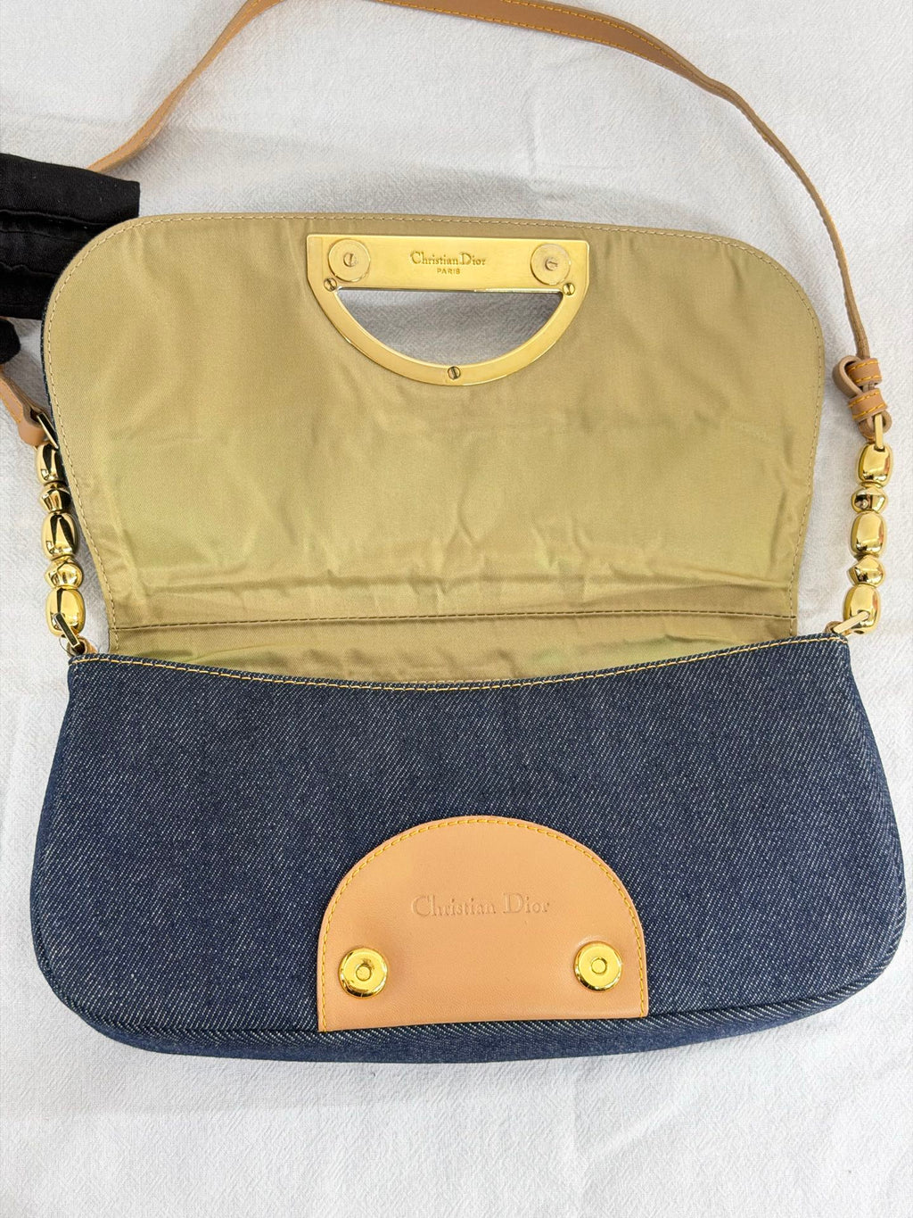 Christian Dior Vintage Denim Malice Shoulder Bag