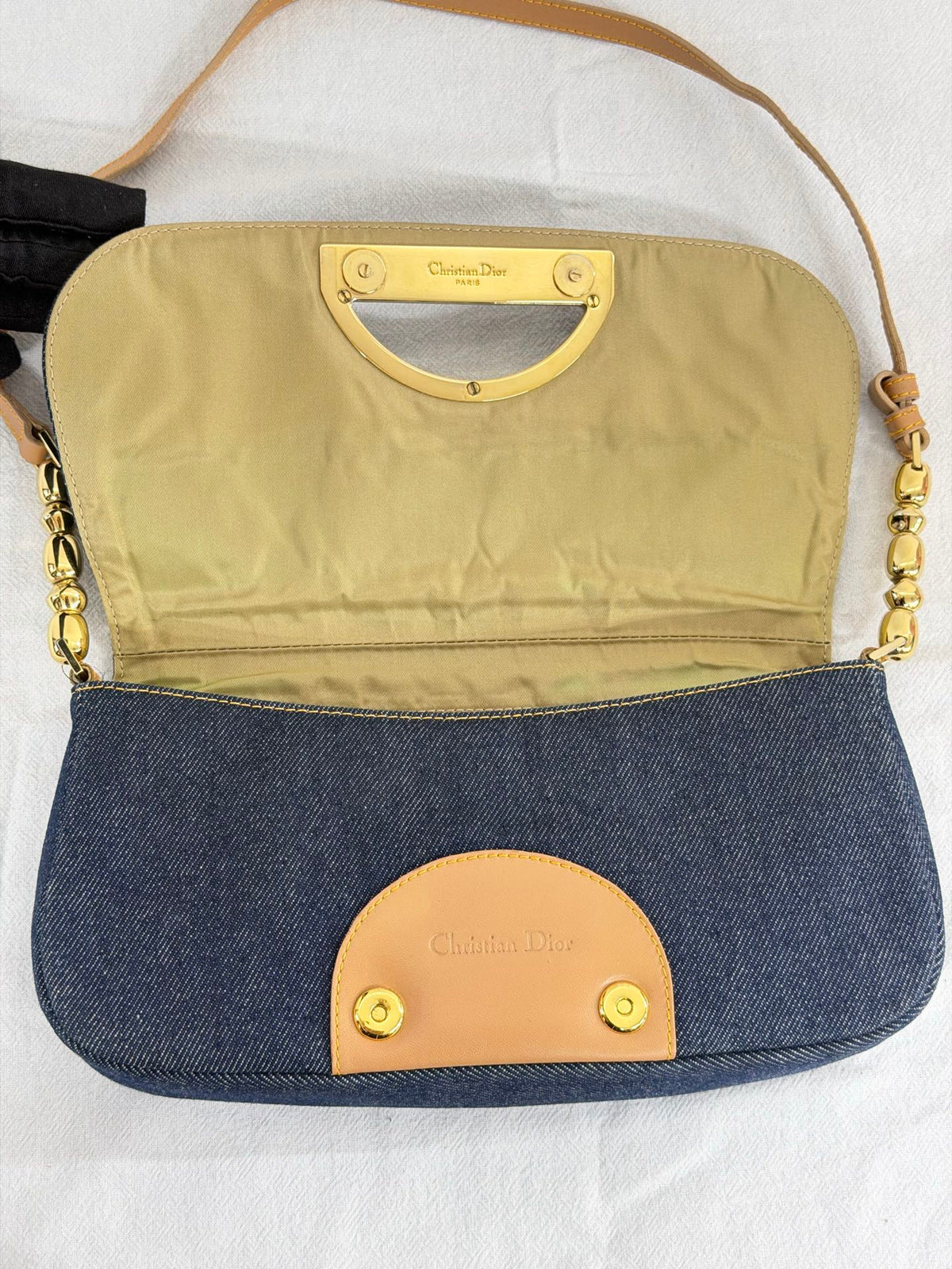 Christian Dior Vintage Denim Malice Shoulder Bag