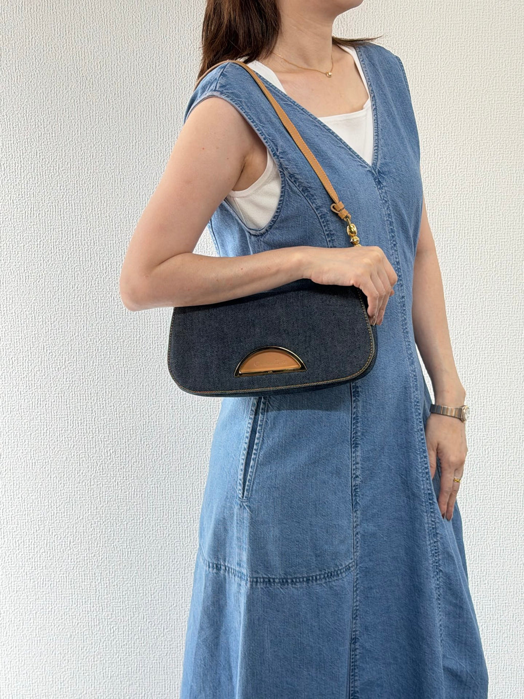 Christian Dior Vintage Denim Malice Shoulder Bag