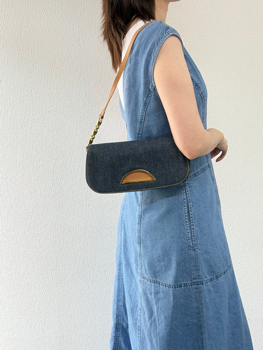 Christian Dior Vintage Denim Malice Shoulder Bag