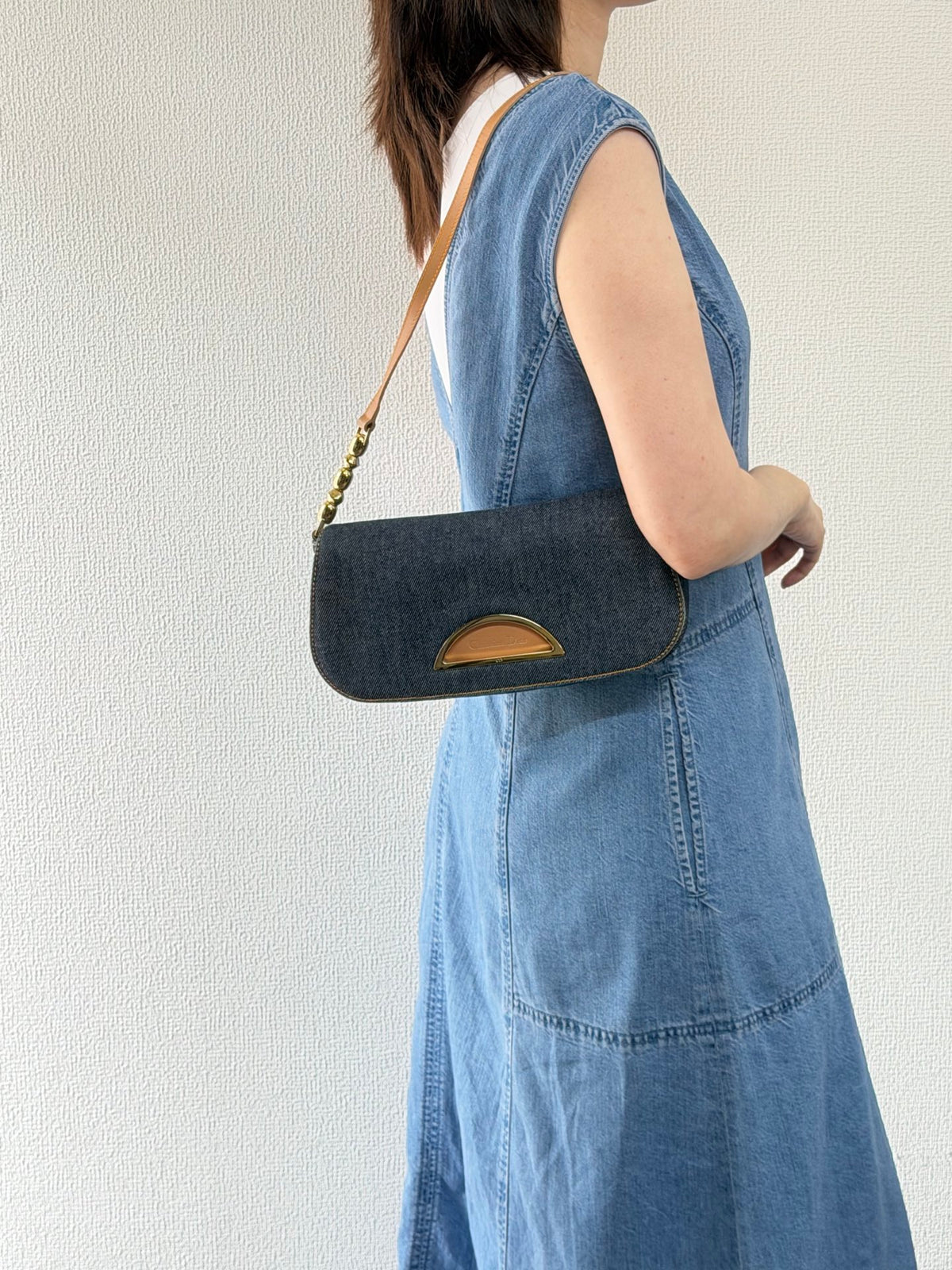 Christian Dior Vintage Denim Malice Shoulder Bag