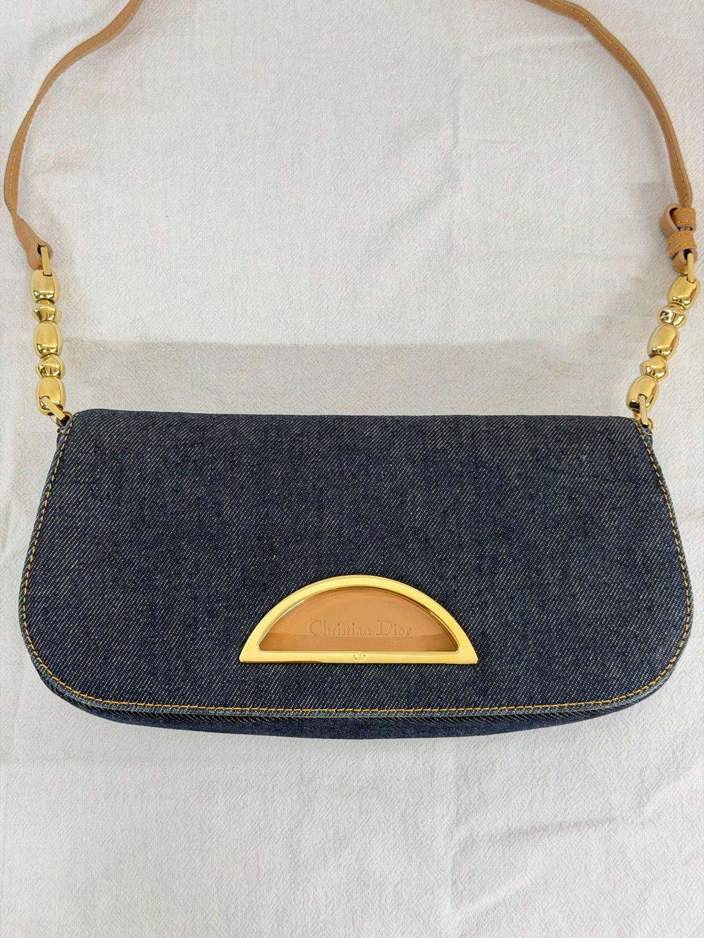 Christian Dior Vintage Denim Malice Shoulder Bag