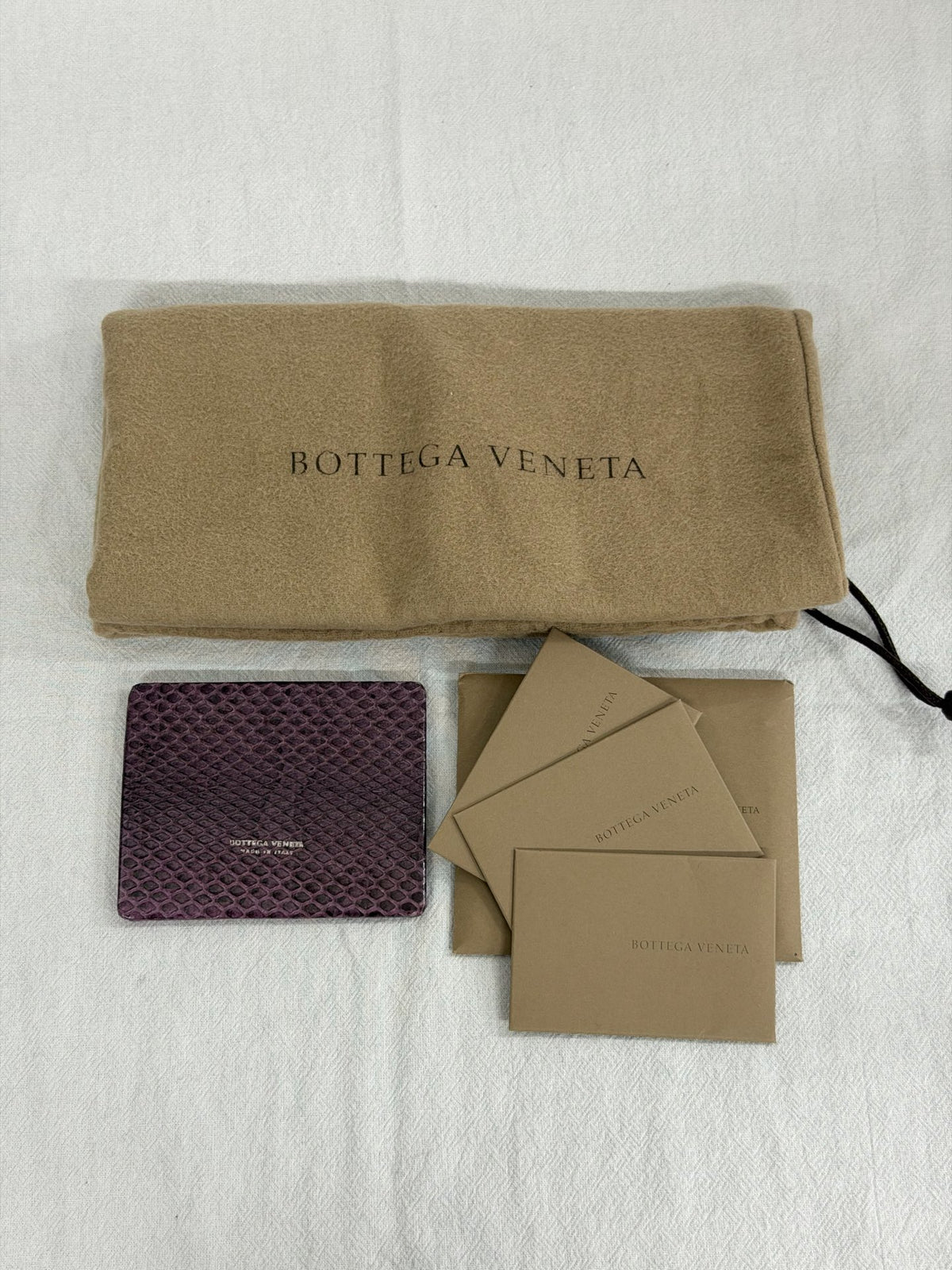Bottega Veneta Intrecciato Python Nylon Flap Handbag Purple/Black