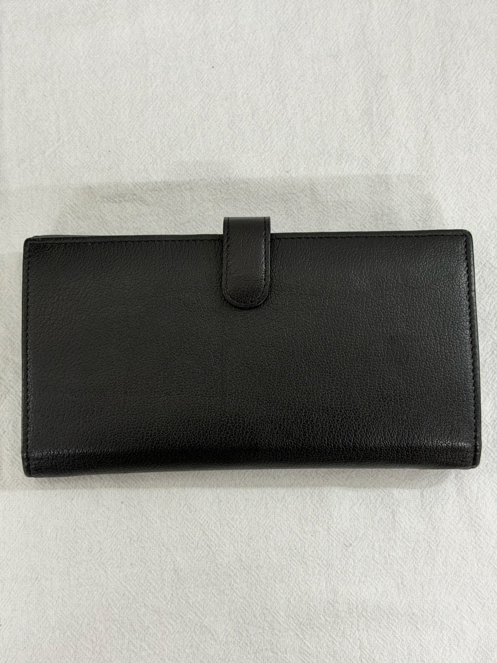 Chanel Vintage Camellia Butterfly Flap Long Wallet Black