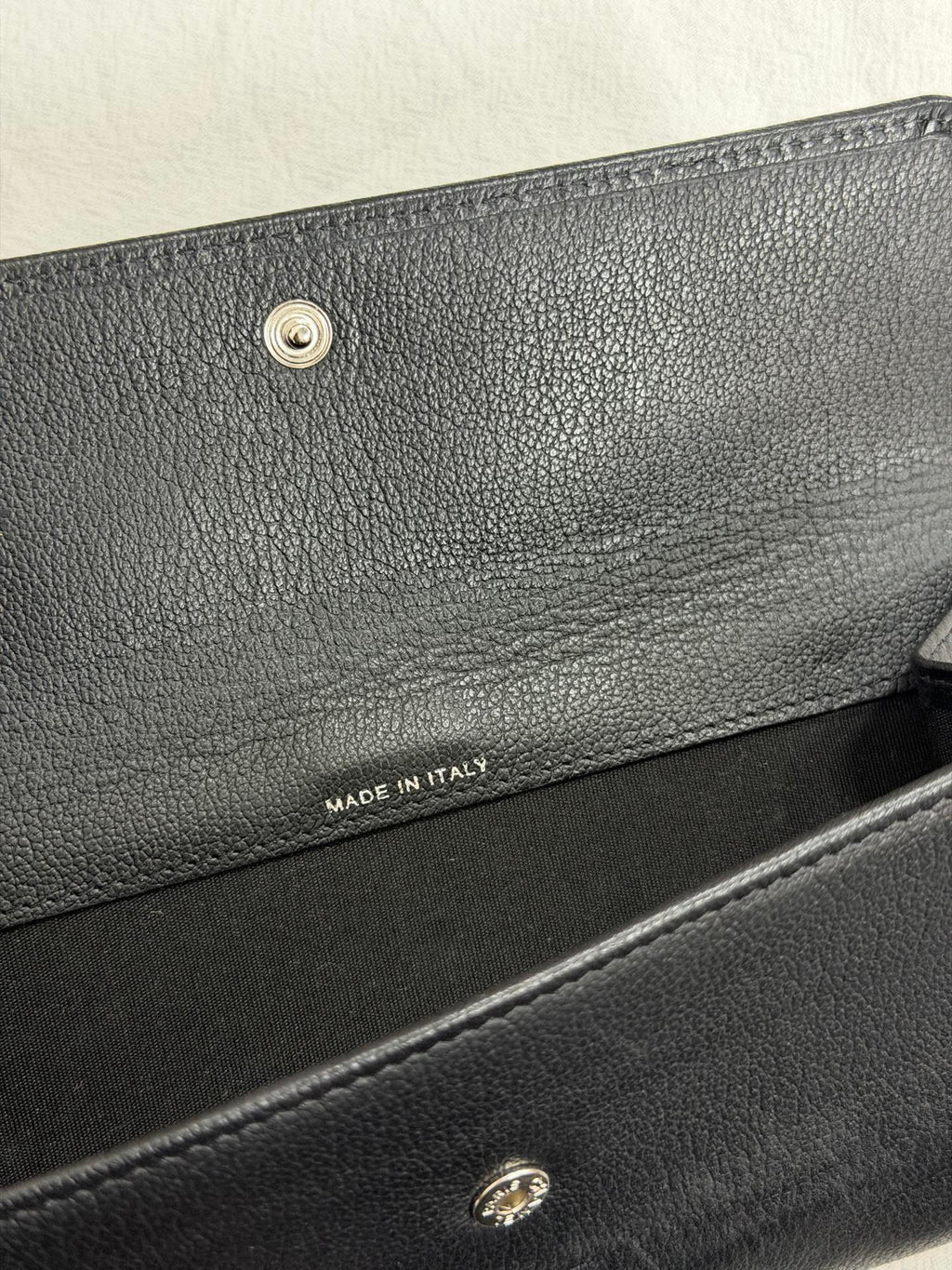 Chanel Vintage Camellia Butterfly Flap Long Wallet Black