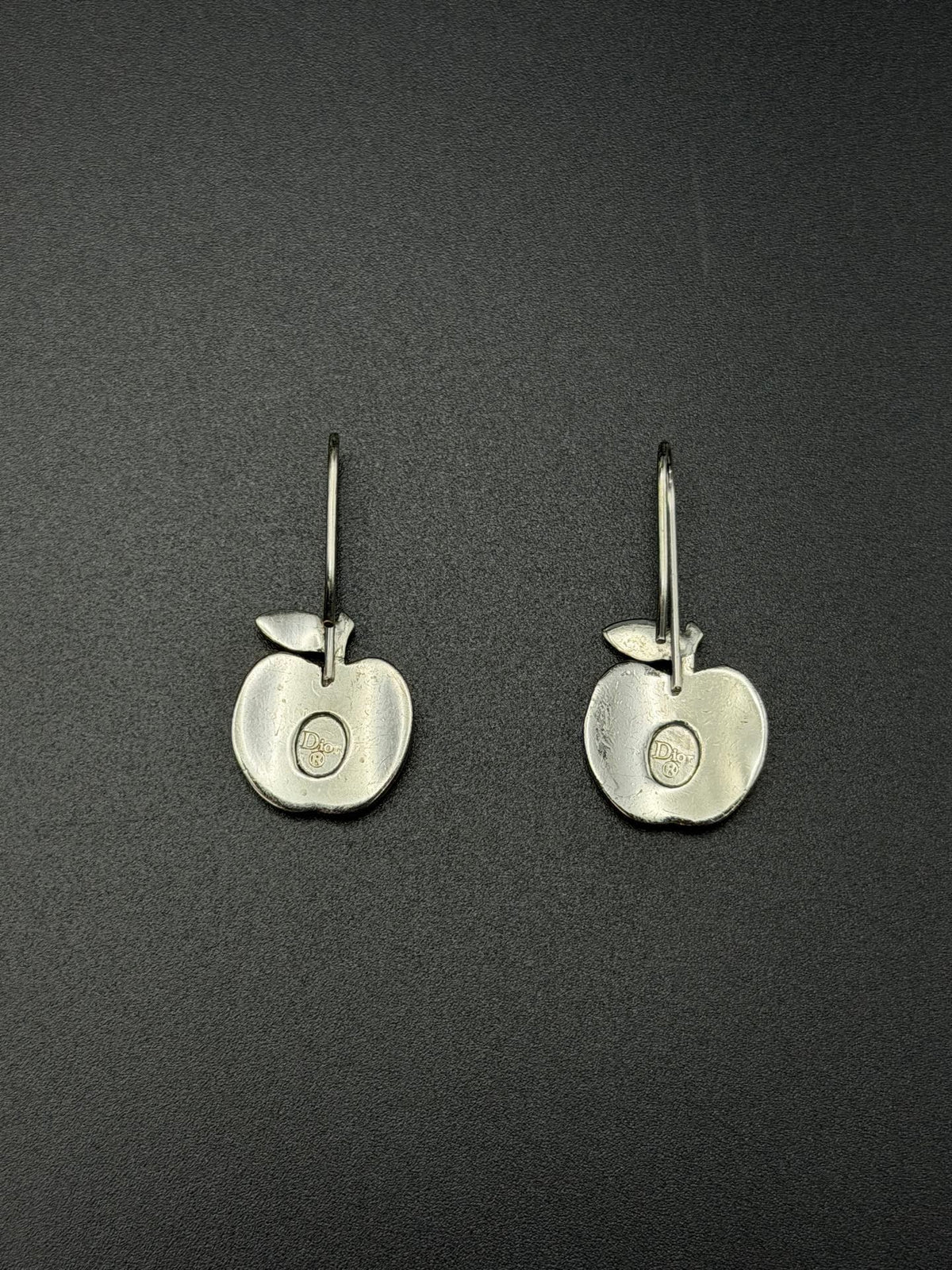 Christian Dior Vintage Yellow Enamel Apple Drop Earrings