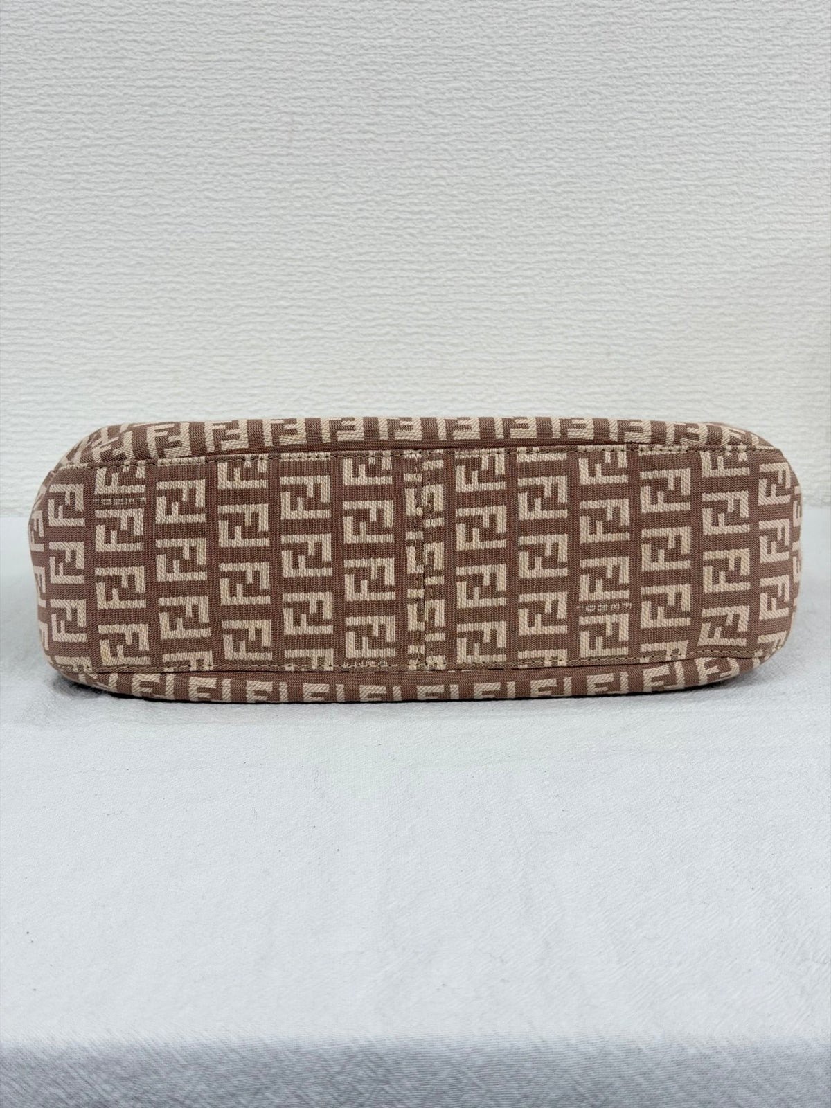 Fendi Vintage Zucchino Canvas Mamma Baguette Bag Beige