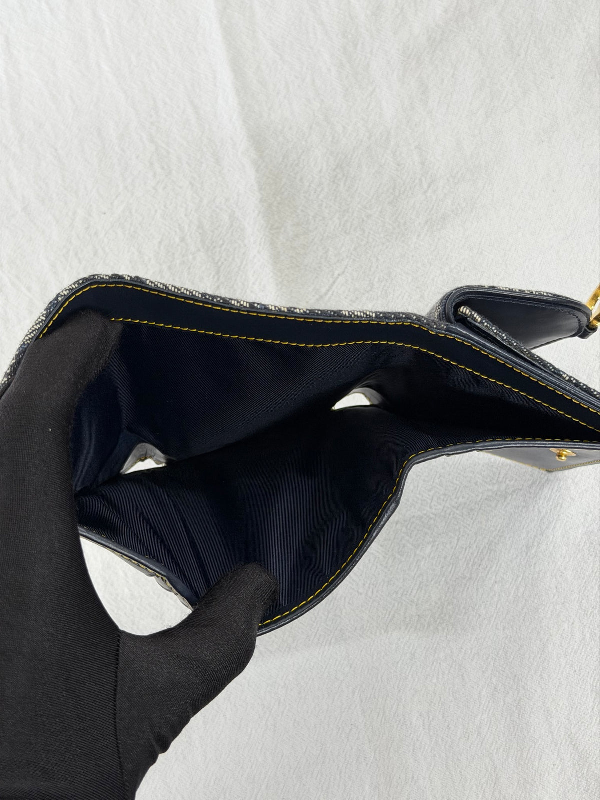Dior Saddle Lotus Wallet Blue Dior Oblique Jacquard
