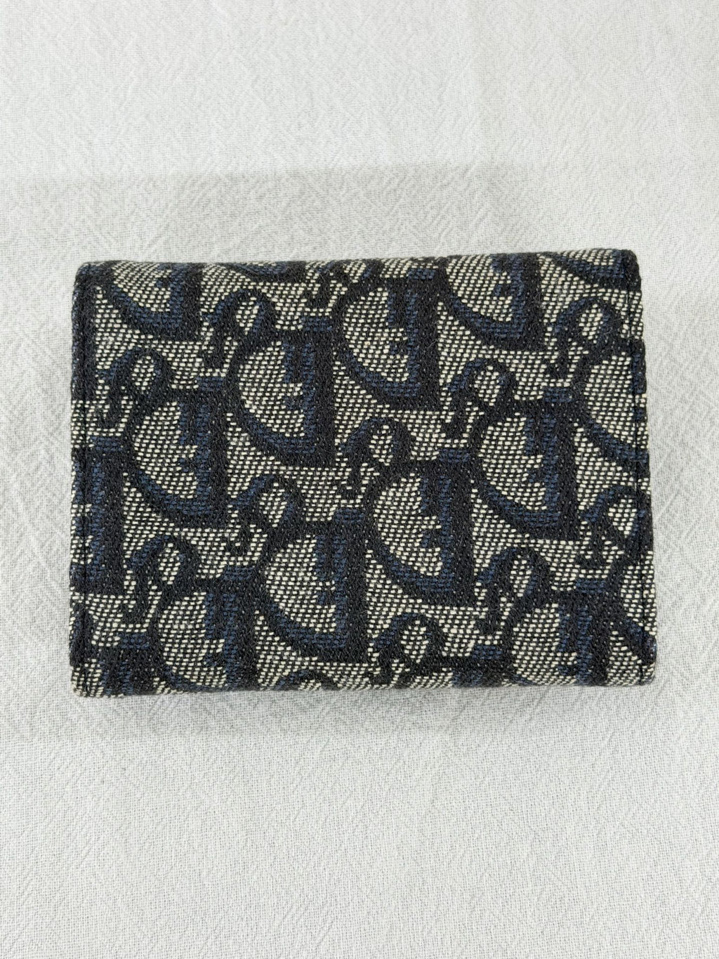 Dior Saddle Lotus Wallet Blue Dior Oblique Jacquard