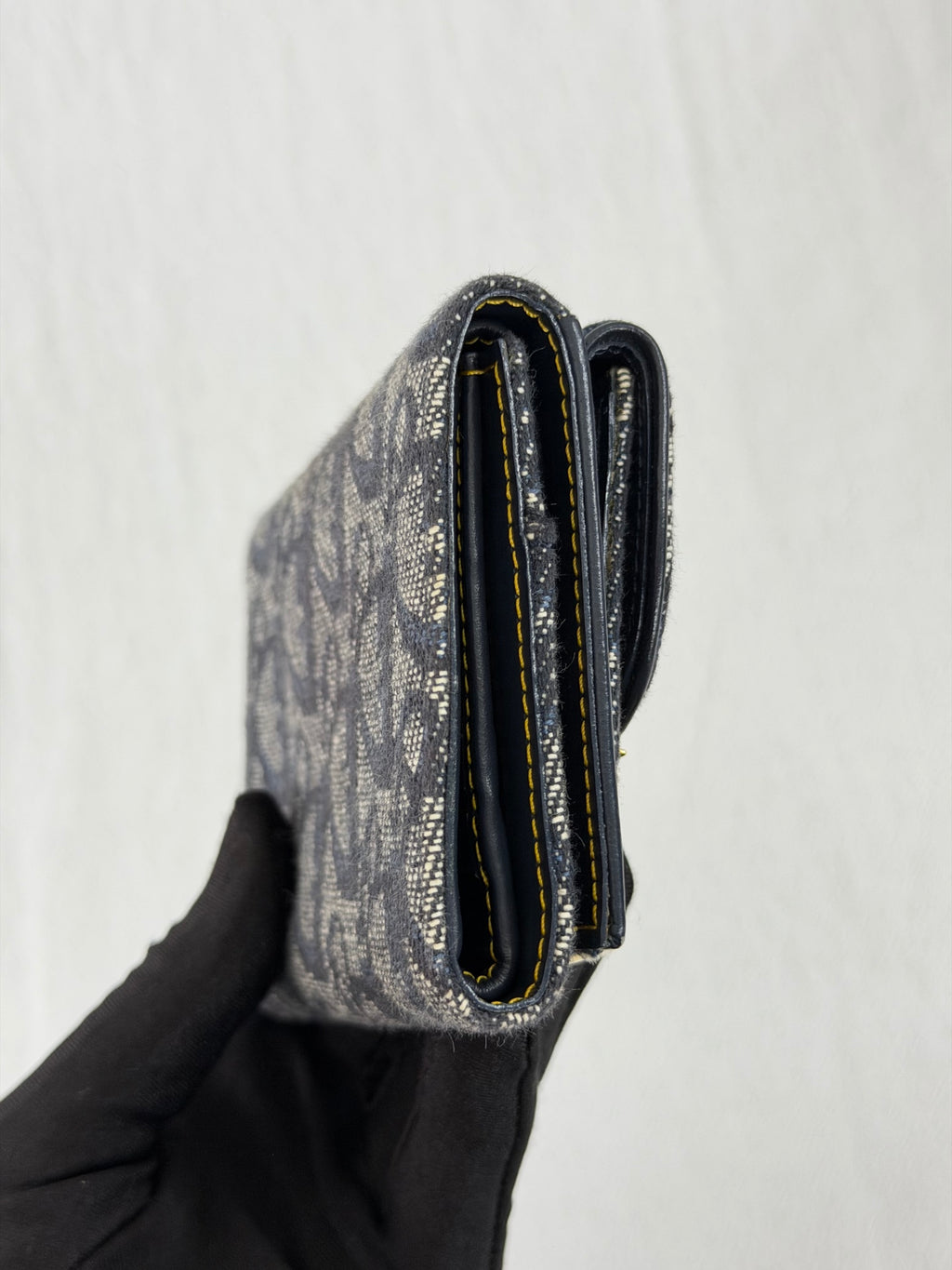 Dior Saddle Lotus Wallet Blue Dior Oblique Jacquard