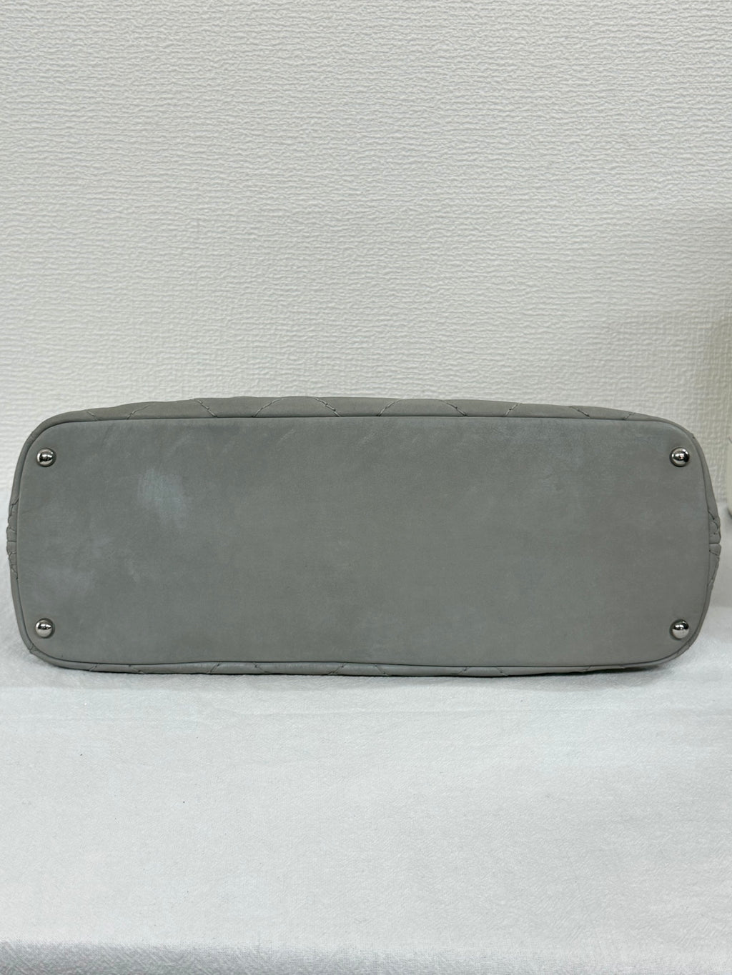 Chanel Vintage CC Crave Caviar Flap Top Handle 2WAY Bag Grey
