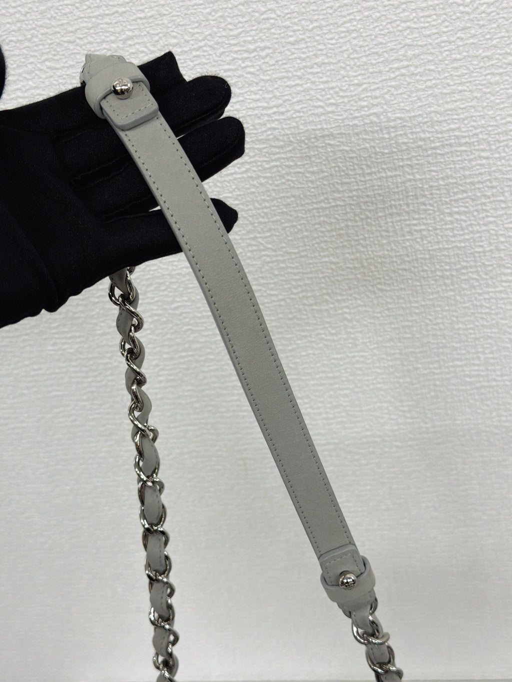 Chanel Vintage CC Crave Caviar Flap Top Handle 2WAY Bag Grey