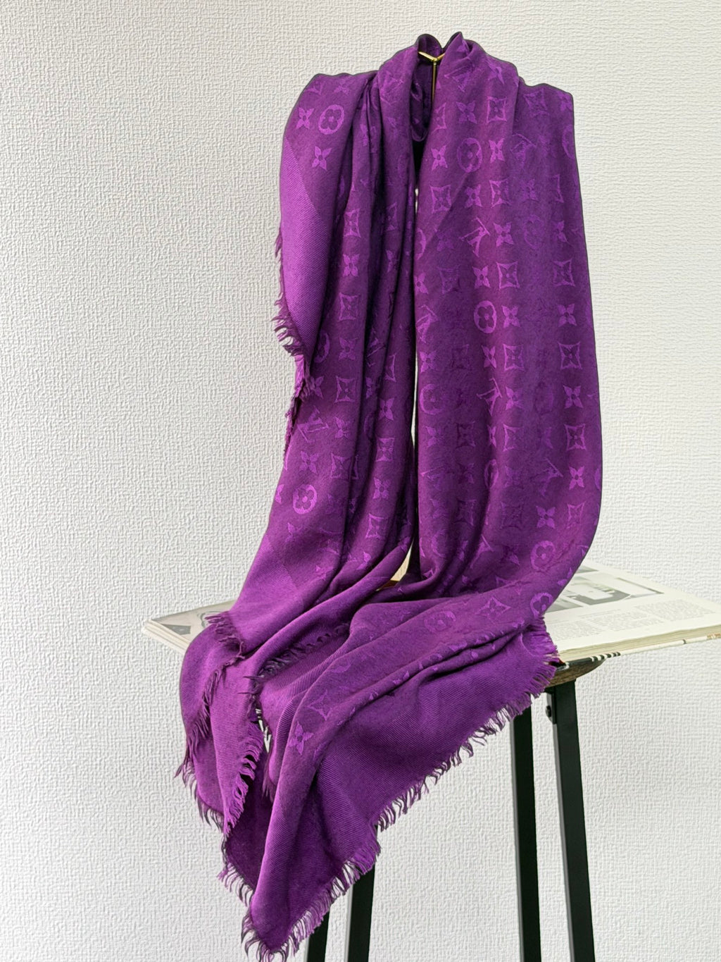 Louis Vuitton Monogram Classic Shawl Purple