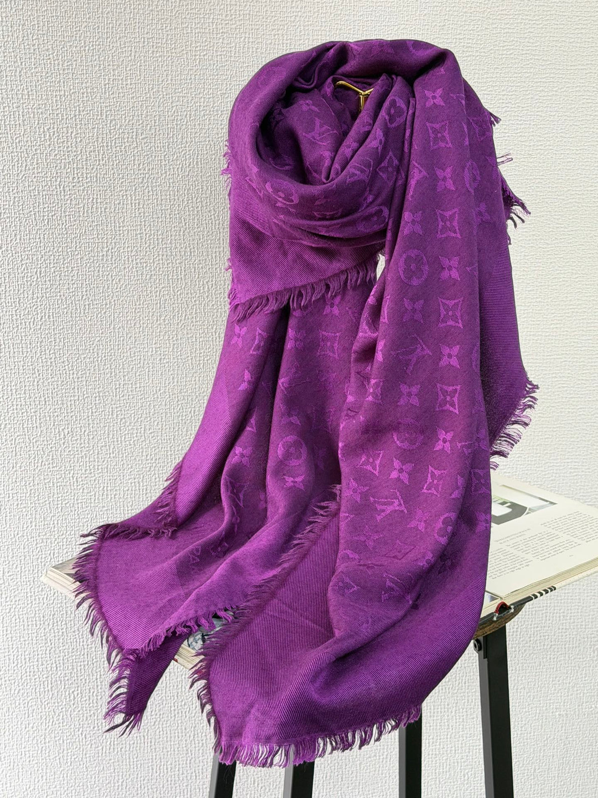 Louis Vuitton Monogram Classic Shawl Purple
