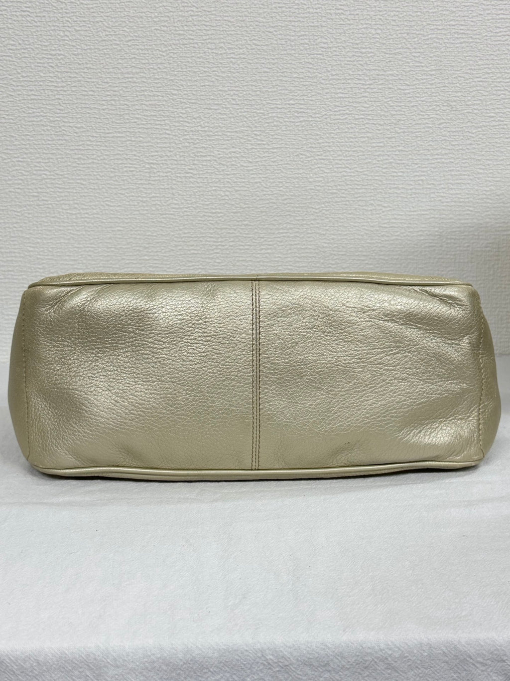 Celine Vintage Metallic Leather Boogie Bag Gold