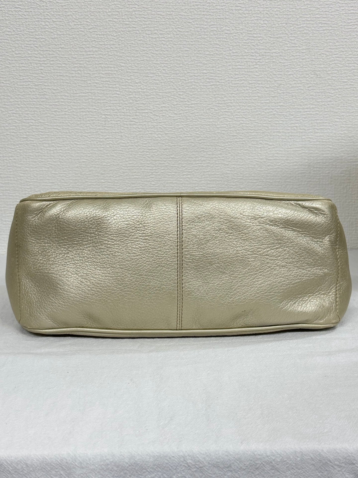 Celine Vintage Metallic Leather Boogie Bag Gold