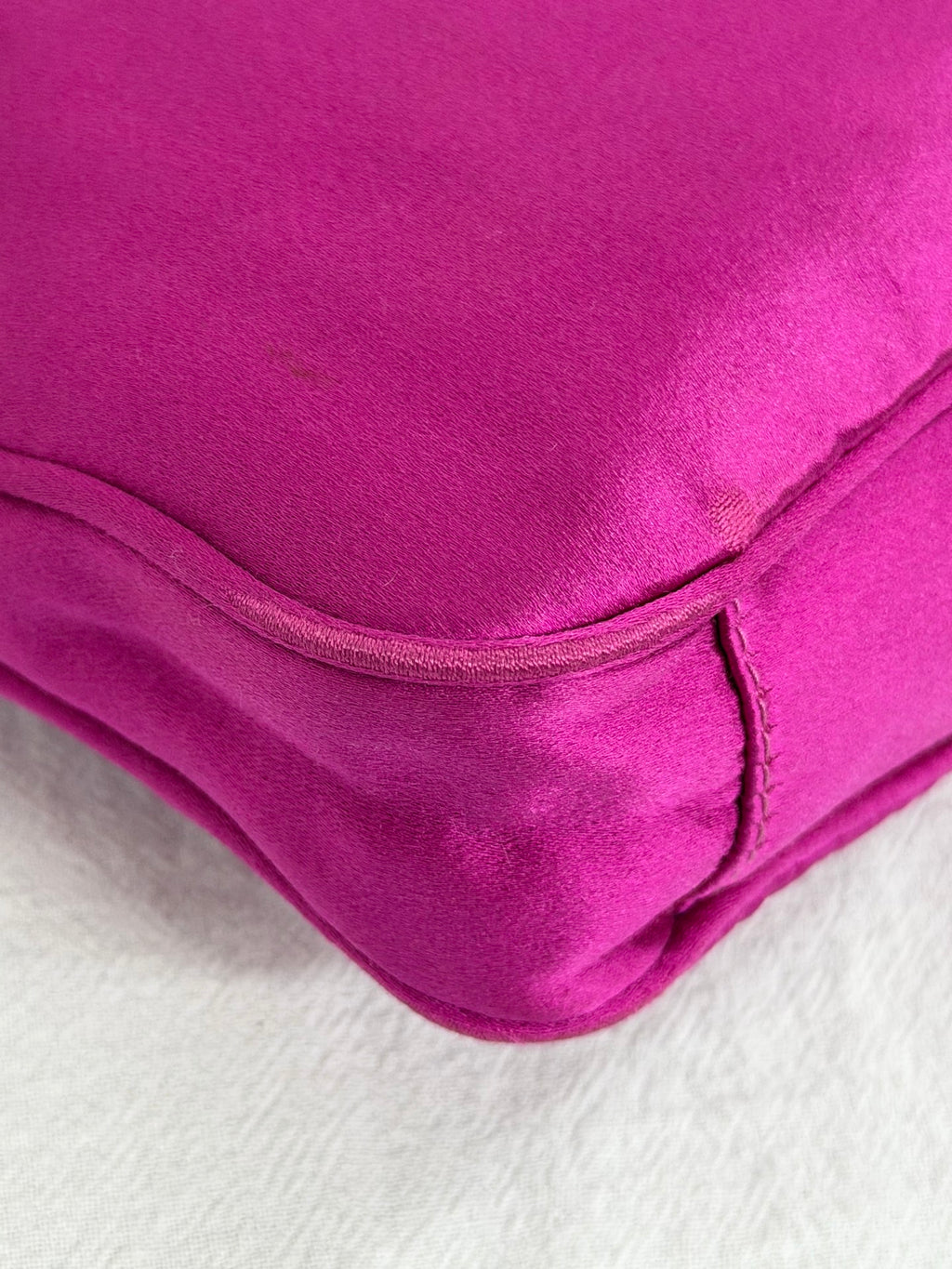 Gucci Vintage Satin Bamboo Two-Way Mini Bag Fuchsia