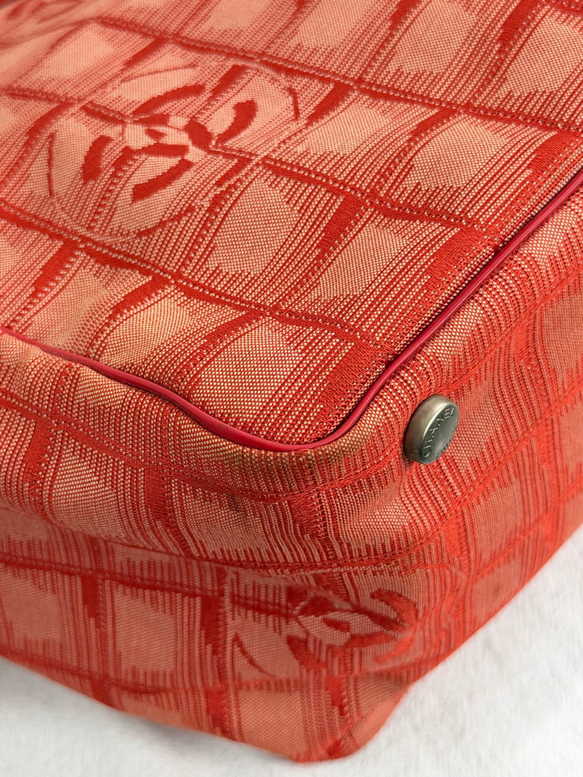 Chanel New Travel Line Tote MM Red
