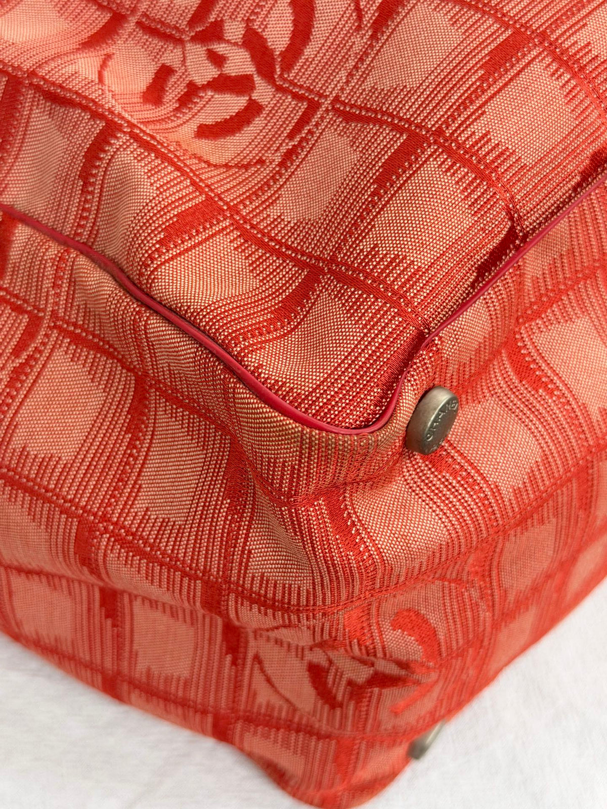 Chanel New Travel Line Tote MM Red