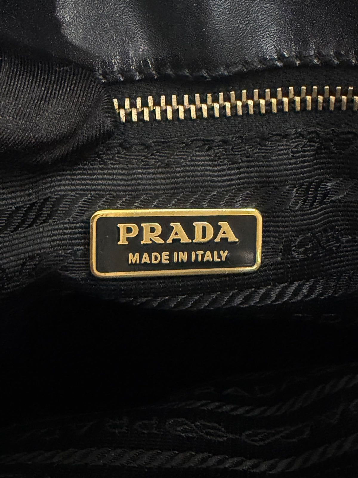 Prada Vintage Tessuto Nylon Tote Bag Gold Hardware Black
