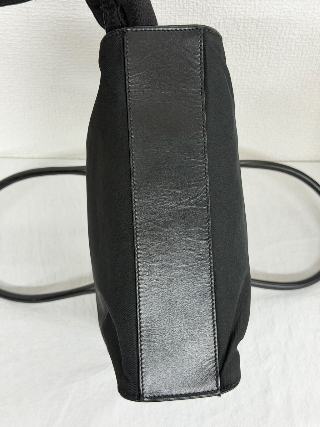 Prada Vintage Tessuto Nylon Tote Bag Gold Hardware Black