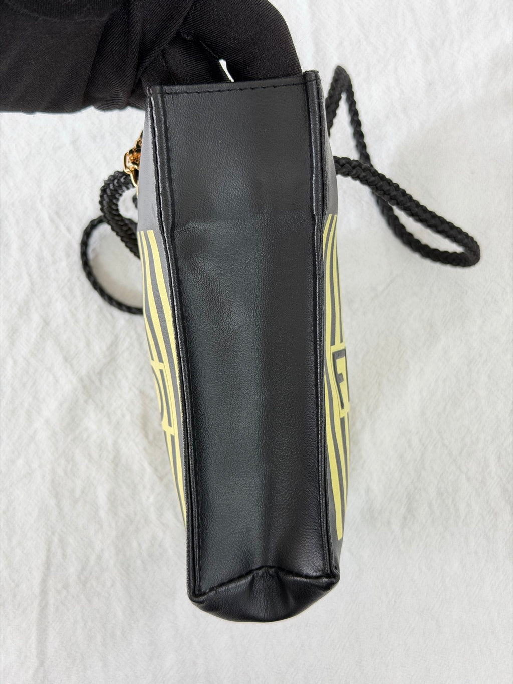 Fendi Vintage Fazzuolo Striped Canvas Mini Tote Bag