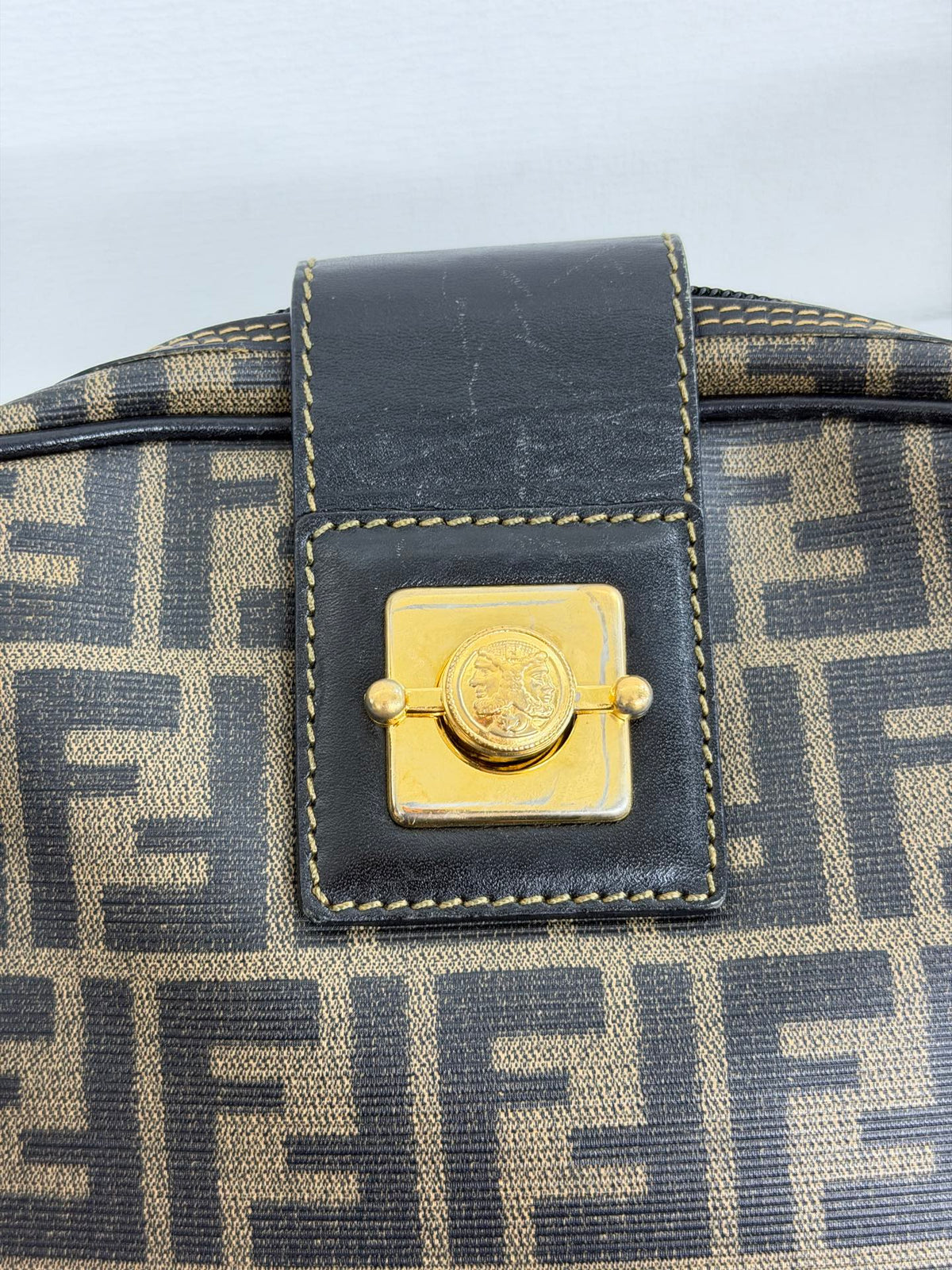 Celine Small Camera Bag in Triomphe Jacquard Textile Navy