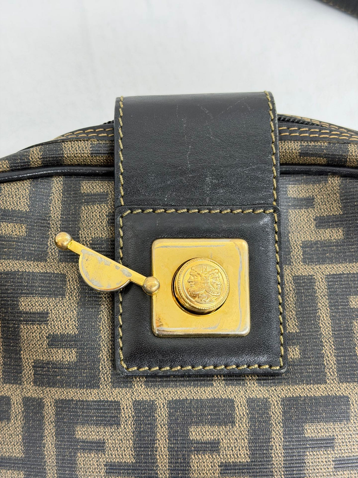 Celine Small Camera Bag in Triomphe Jacquard Textile Navy