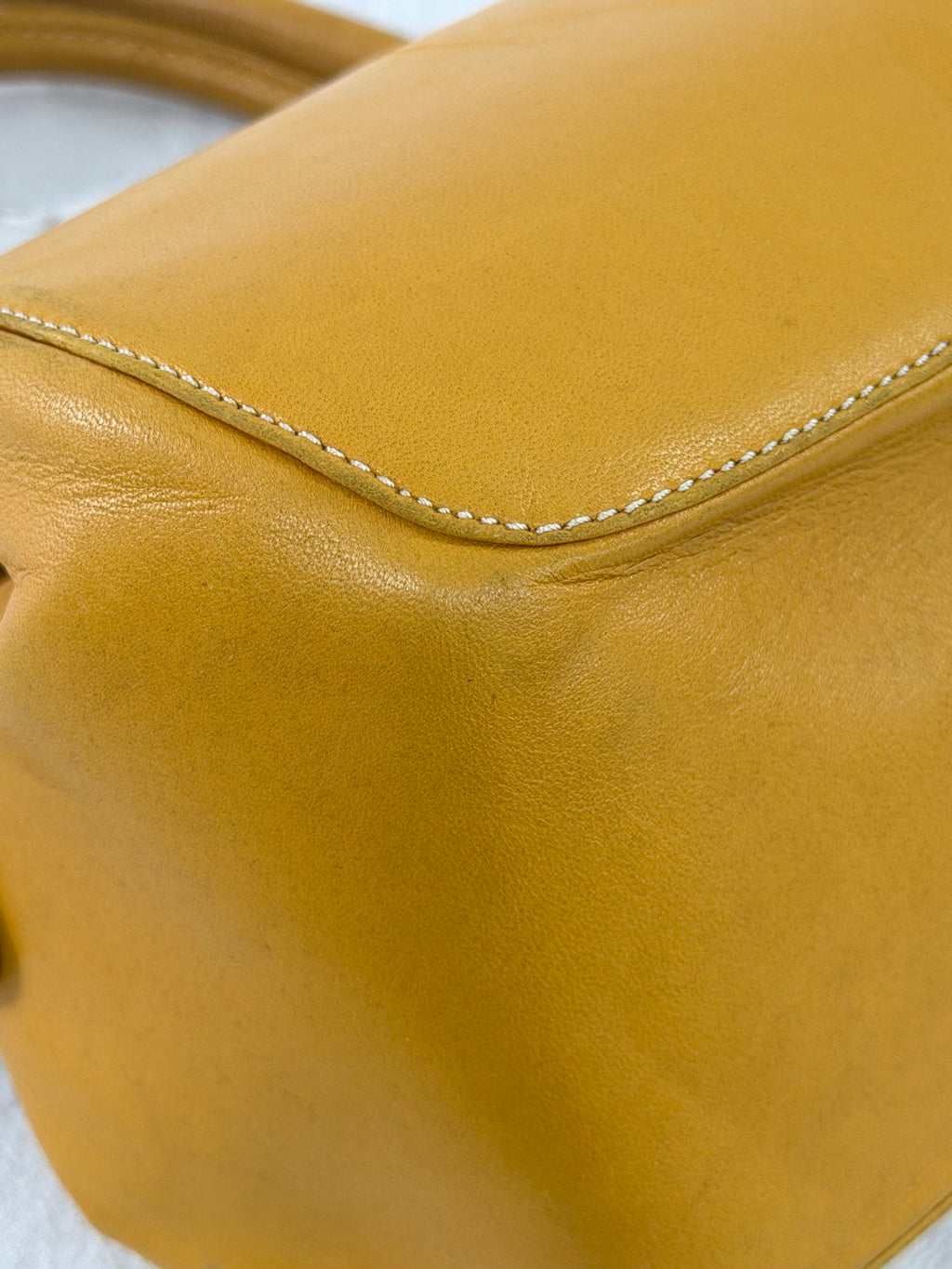 Loewe Vintage Nappa Leather Aire Handbag Yellow