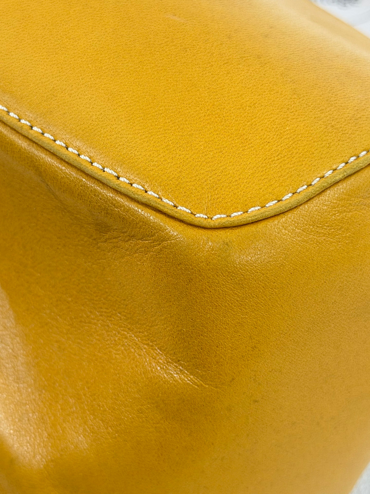 Loewe Vintage Nappa Leather Aire Handbag Yellow