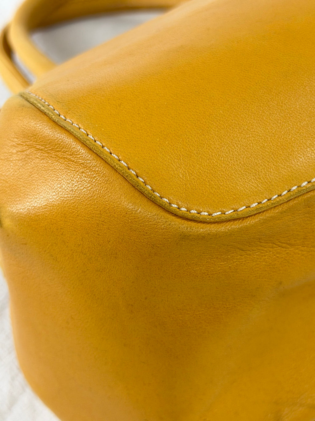 Loewe Vintage Nappa Leather Aire Handbag Yellow