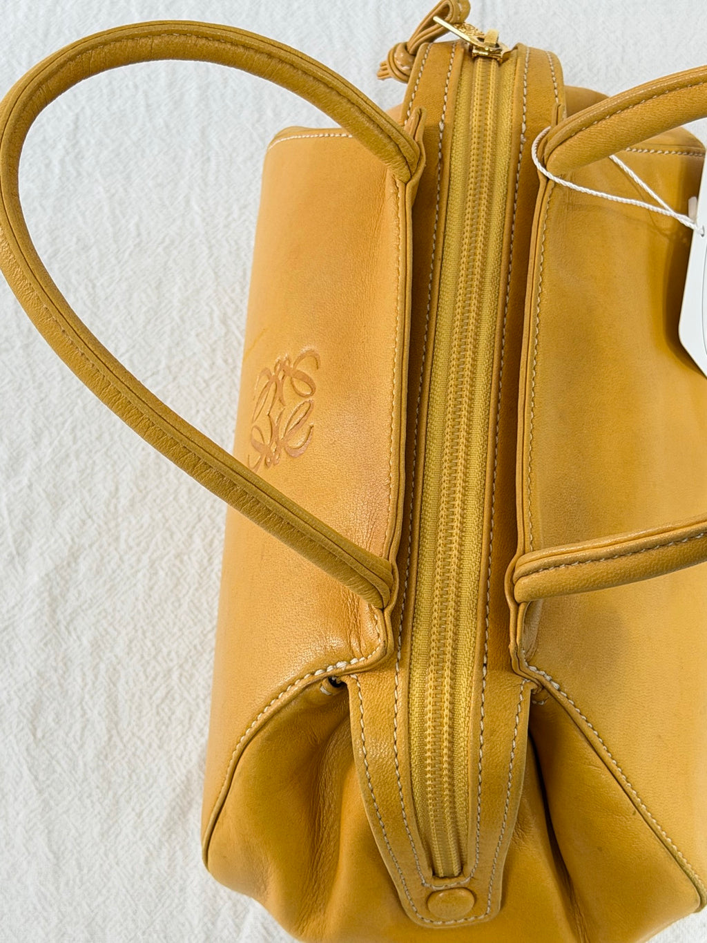 Loewe Vintage Nappa Leather Aire Handbag Yellow