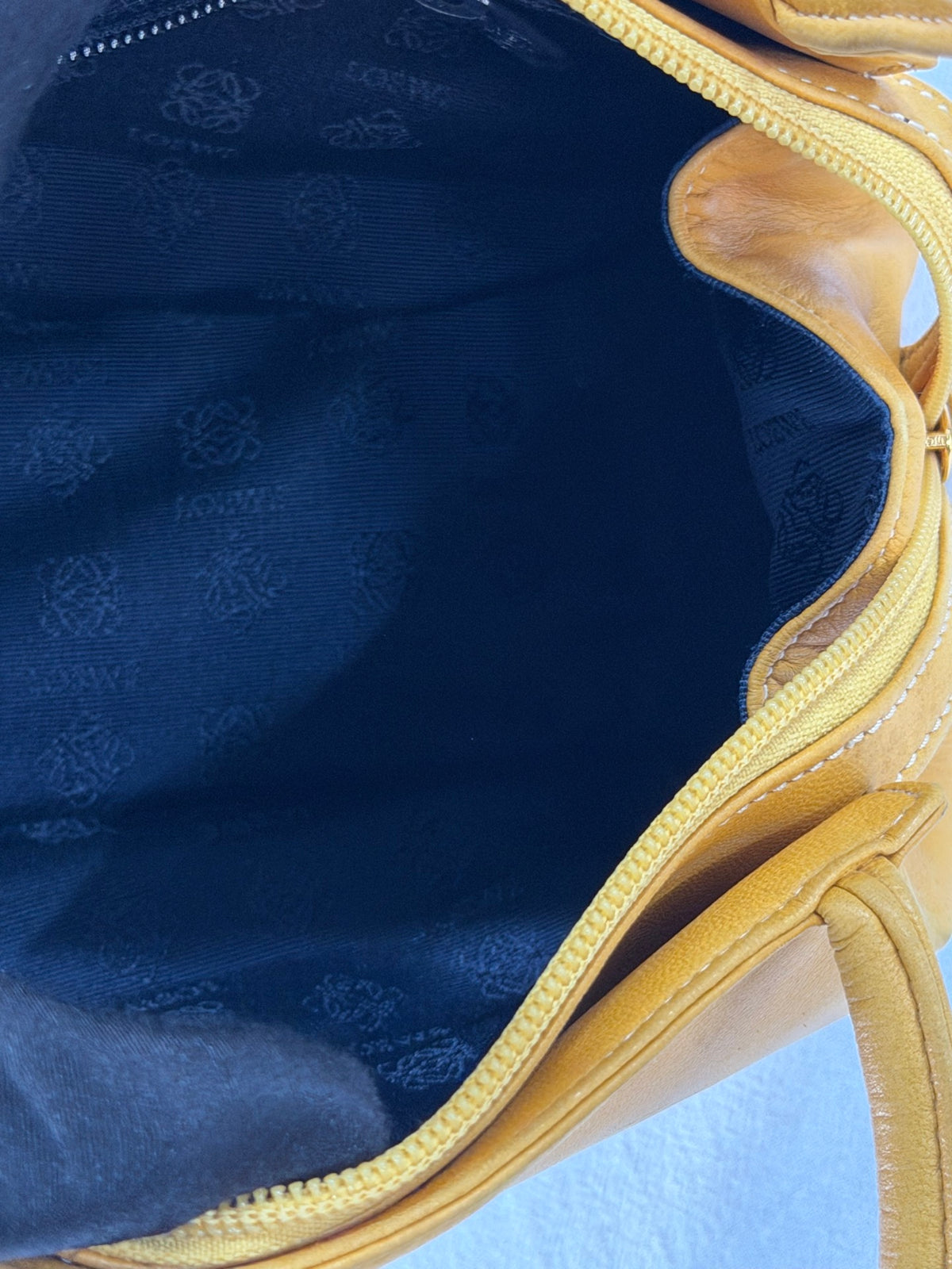 Loewe Vintage Nappa Leather Aire Handbag Yellow