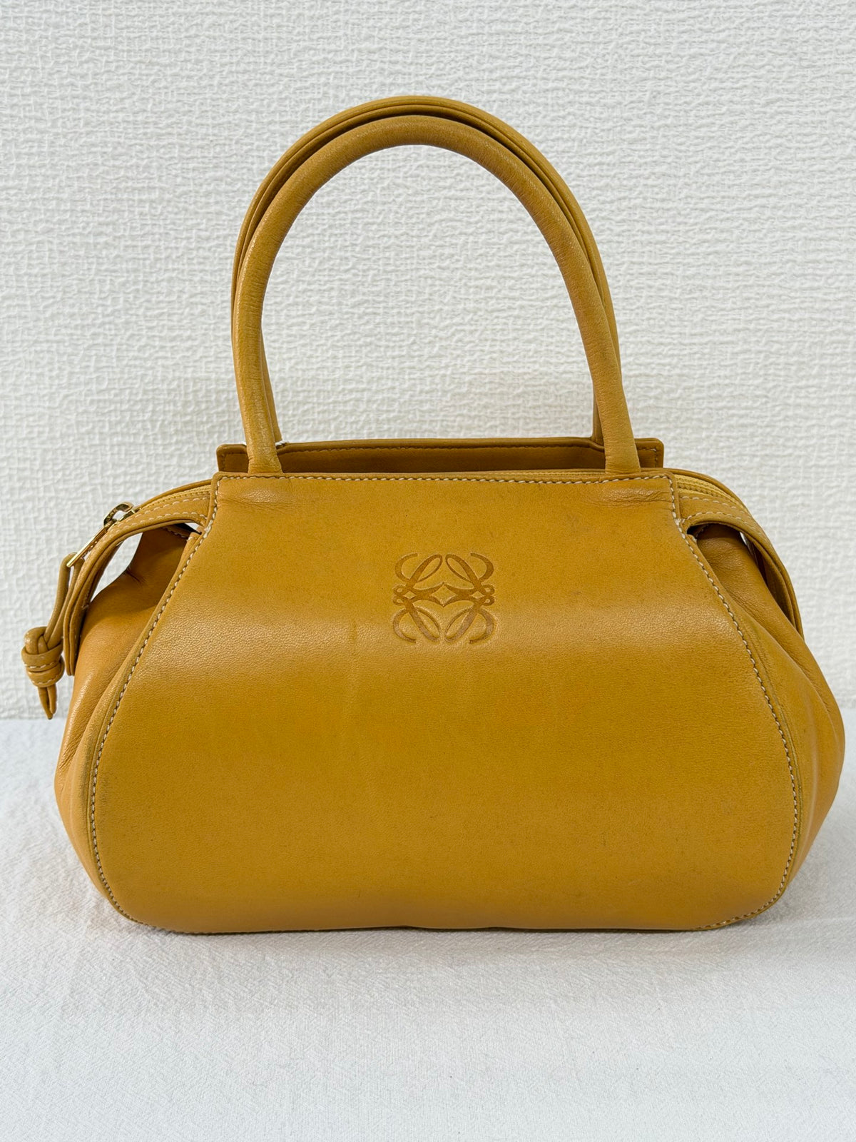Loewe Vintage Nappa Leather Aire Handbag Yellow