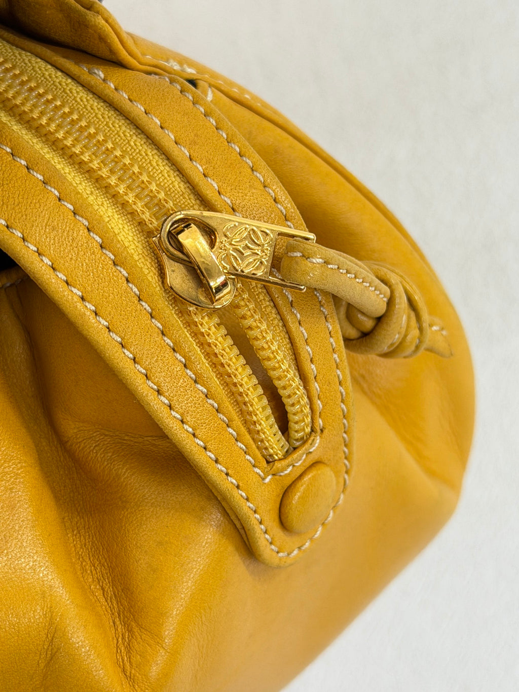 Loewe Vintage Nappa Leather Aire Handbag Yellow