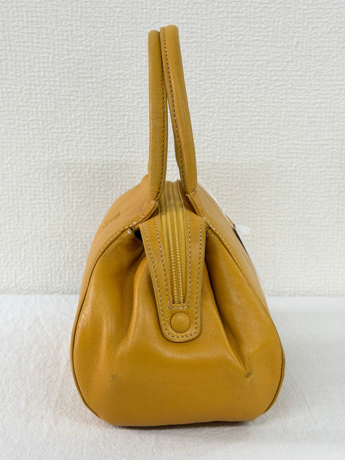 Loewe Vintage Nappa Leather Aire Handbag Yellow
