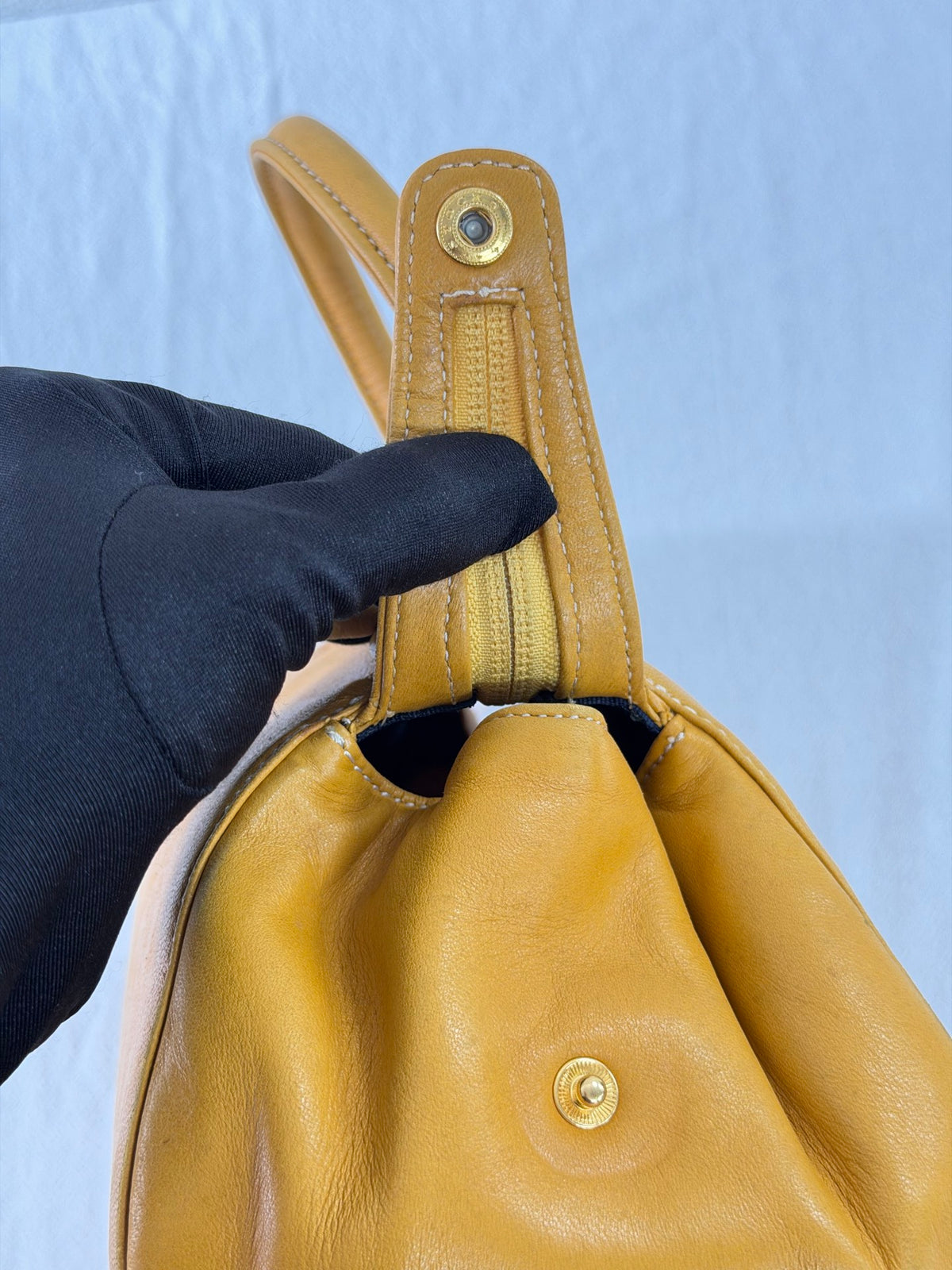 Loewe Vintage Nappa Leather Aire Handbag Yellow