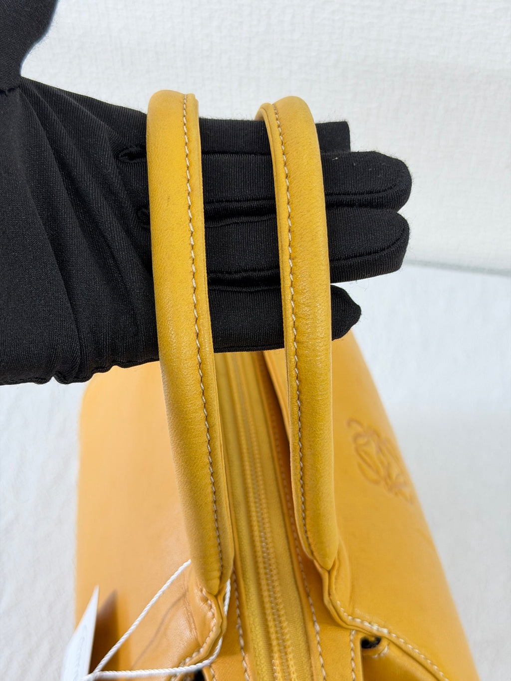 Loewe Vintage Nappa Leather Aire Handbag Yellow