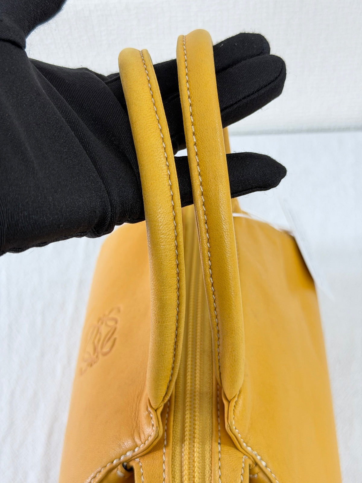 Loewe Vintage Nappa Leather Aire Handbag Yellow