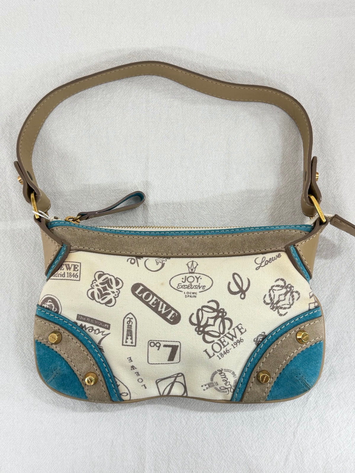 LOEWE 150th Anniversary Stamp Print Shoulder Bag
