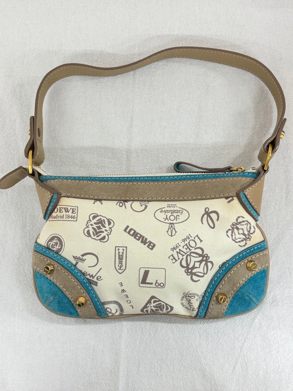 LOEWE 150th Anniversary Stamp Print Shoulder Bag