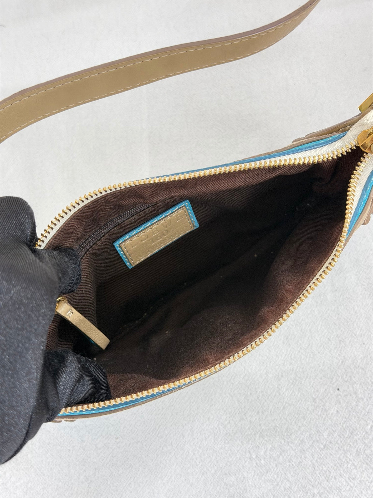 LOEWE 150th Anniversary Stamp Print Shoulder Bag