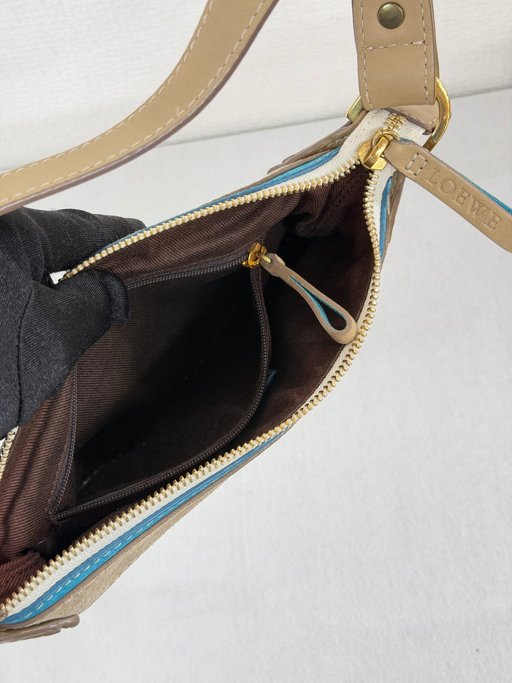 LOEWE 150th Anniversary Stamp Print Shoulder Bag