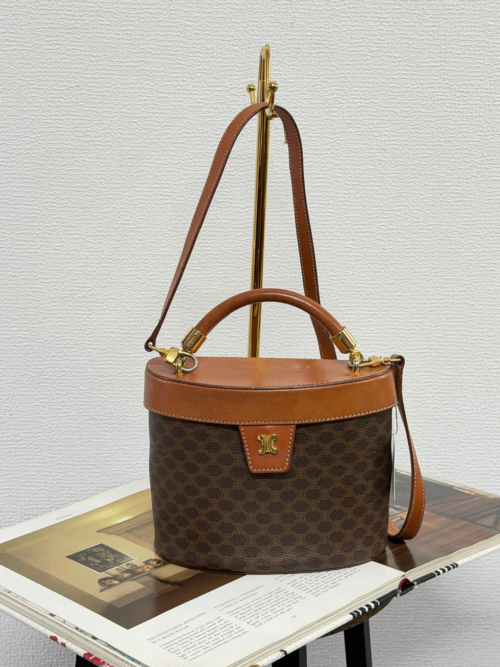 CELINE Macadam Triomphe 2Way Vanity Bag