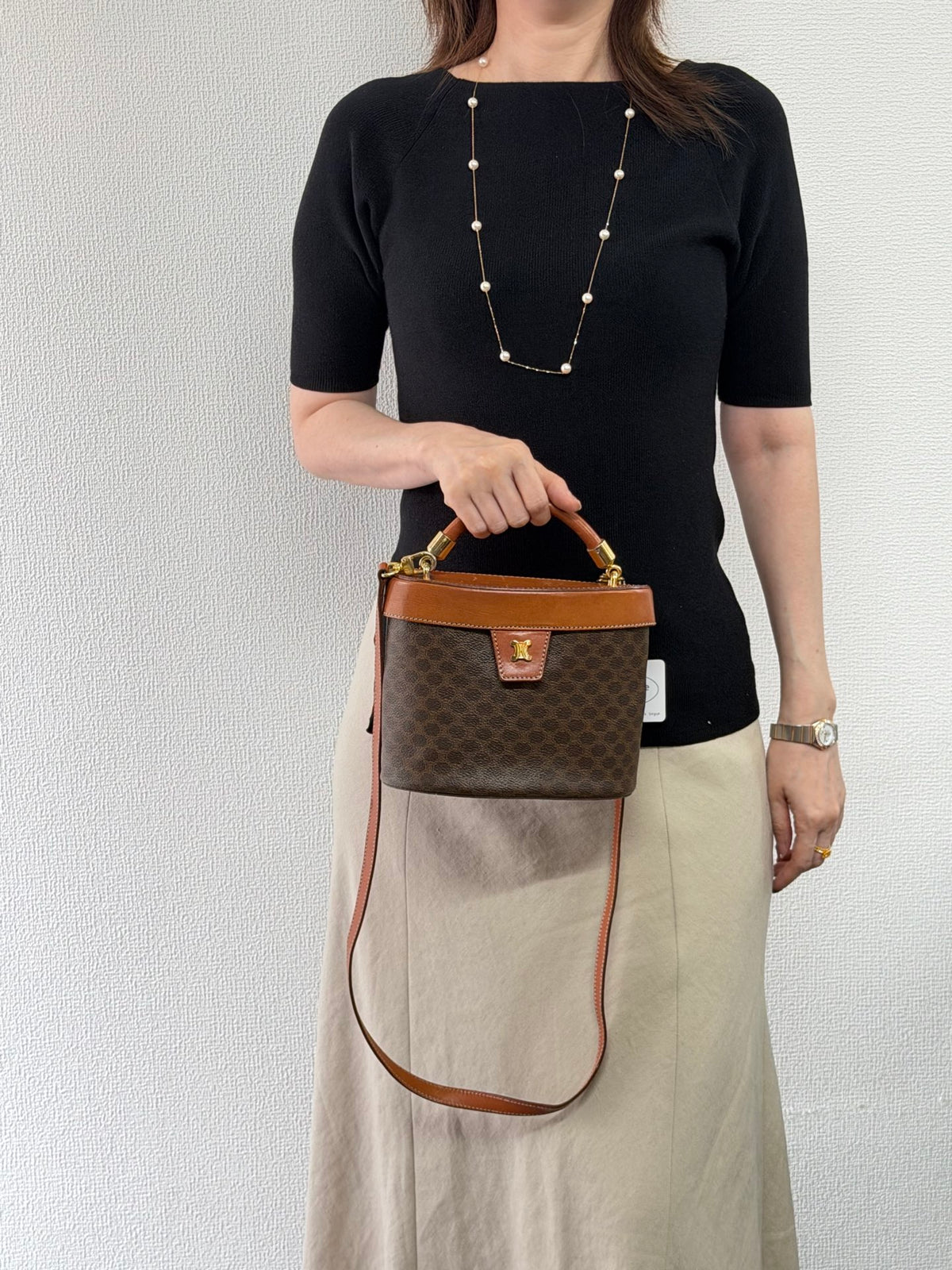 CELINE Macadam Triomphe 2Way Vanity Bag